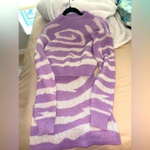 Two piece sweater and skirt set